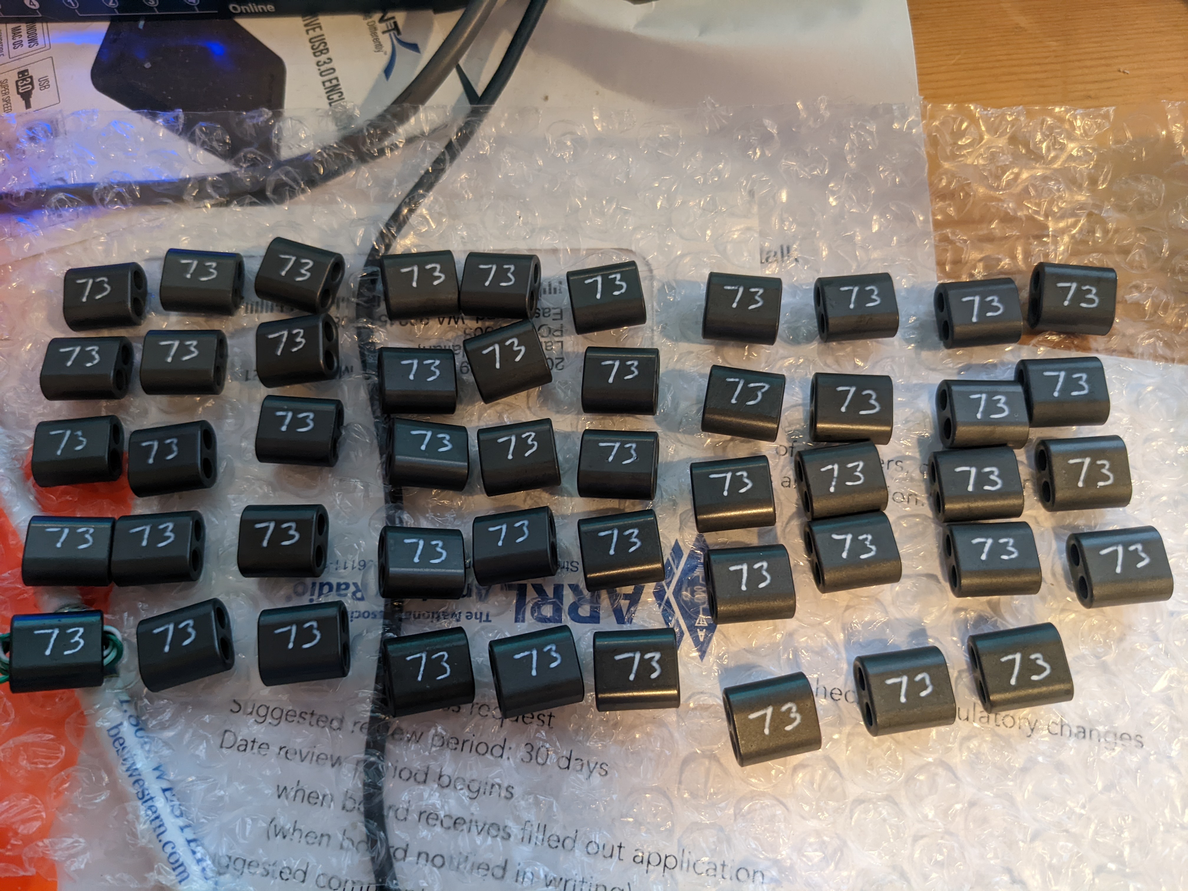 Labeled Ferrite Beads